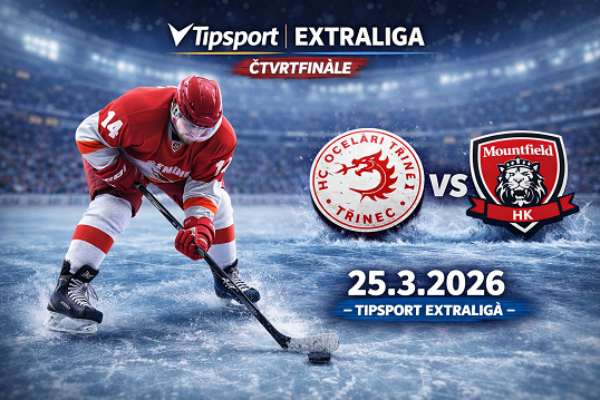 HC Oceláři Třinec – Mountfield HK živě (Tipsport extraliga 2026 online stream