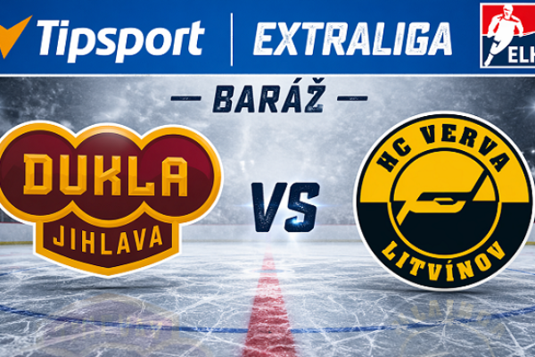 HC Dukla Jihlava – HC VERVA Litvínov živě (Tipsport extraliga 2026 online stream baráž)